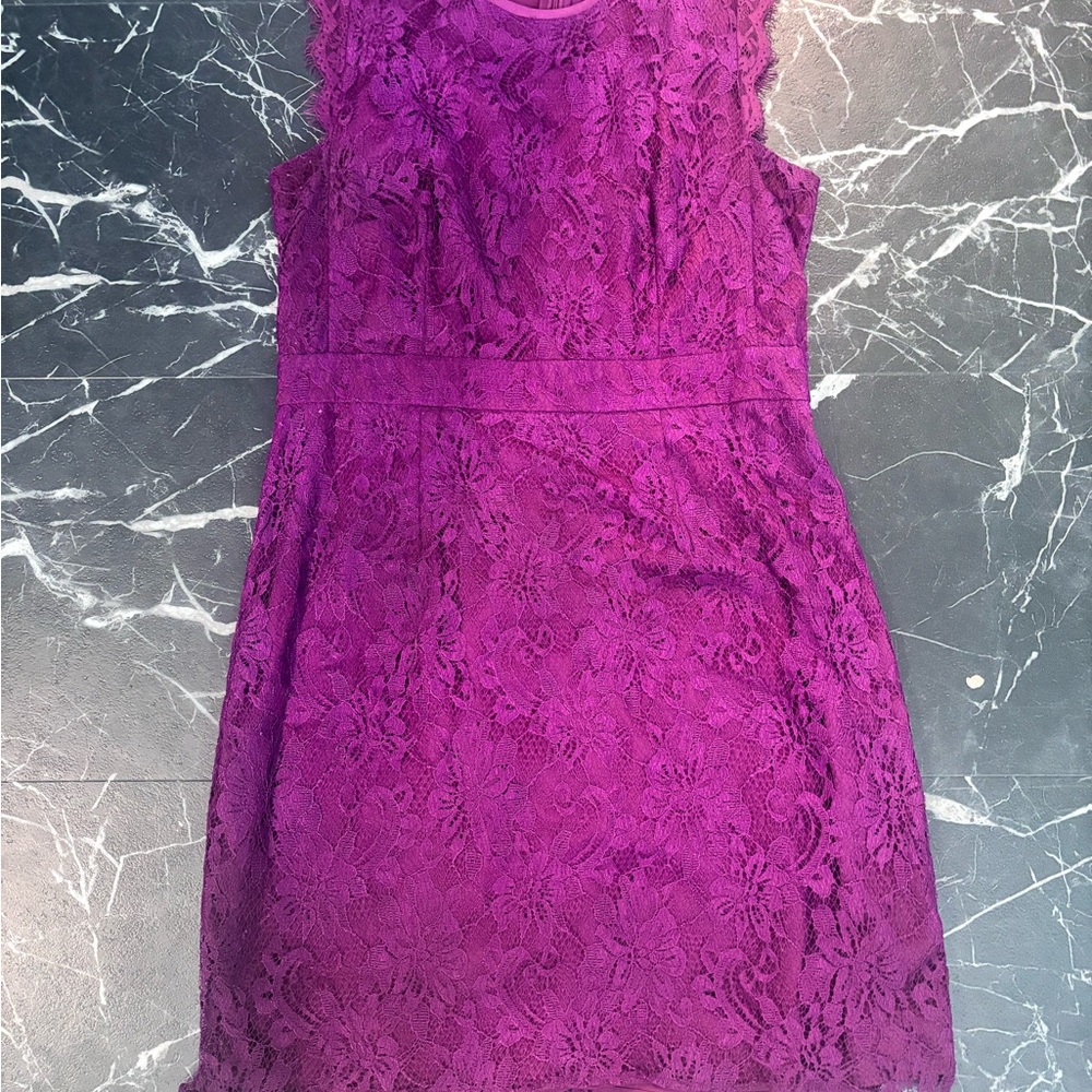 Brixon Ivy Pink Sheath Mini Dress Sleeveless Crew Neck